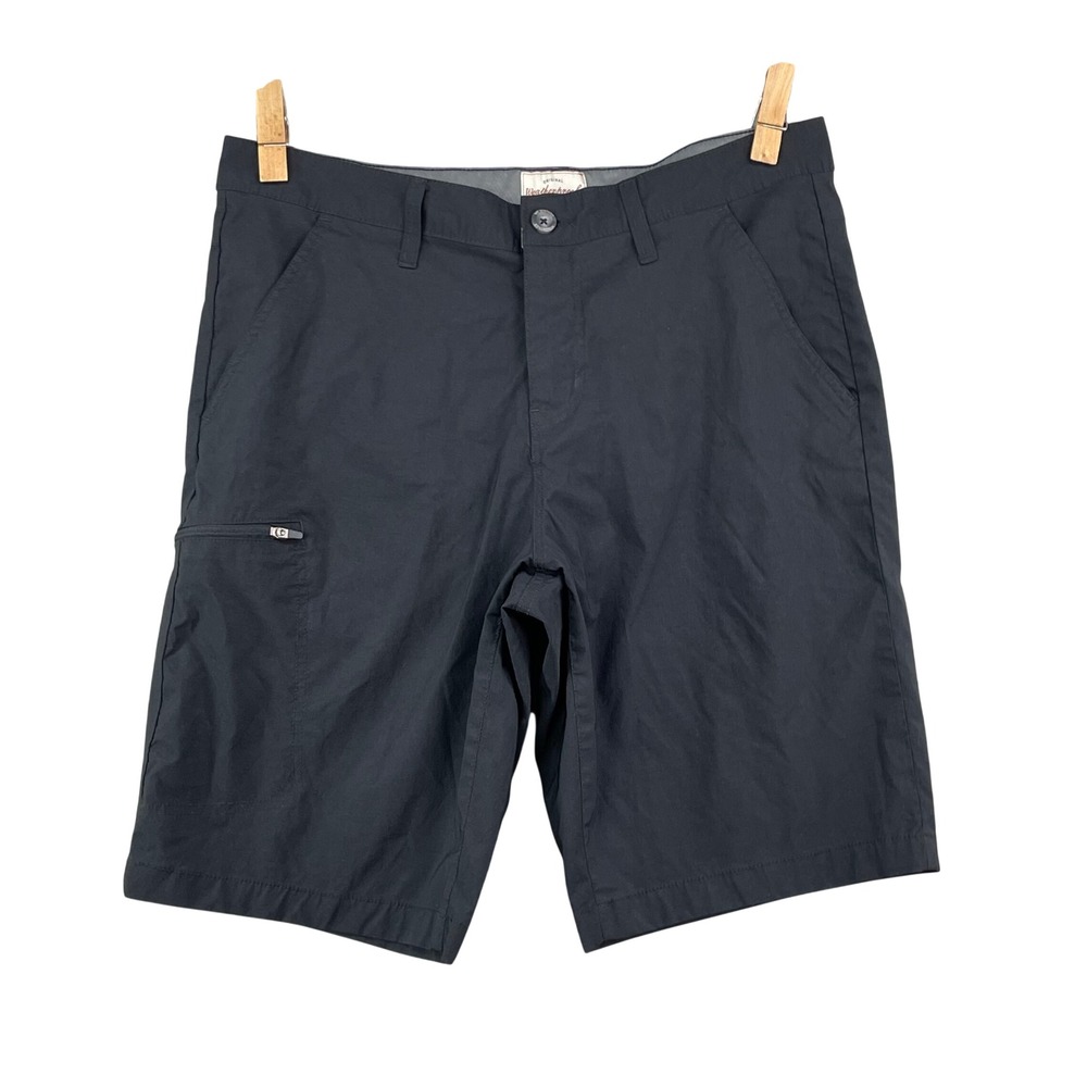 Weatherproof Vintage Shorts Mens 34 Black Nylon Stretch Hiking Utility Gorpcore